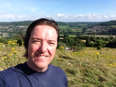 Walking up Solsbury Hill where I get much inspiration